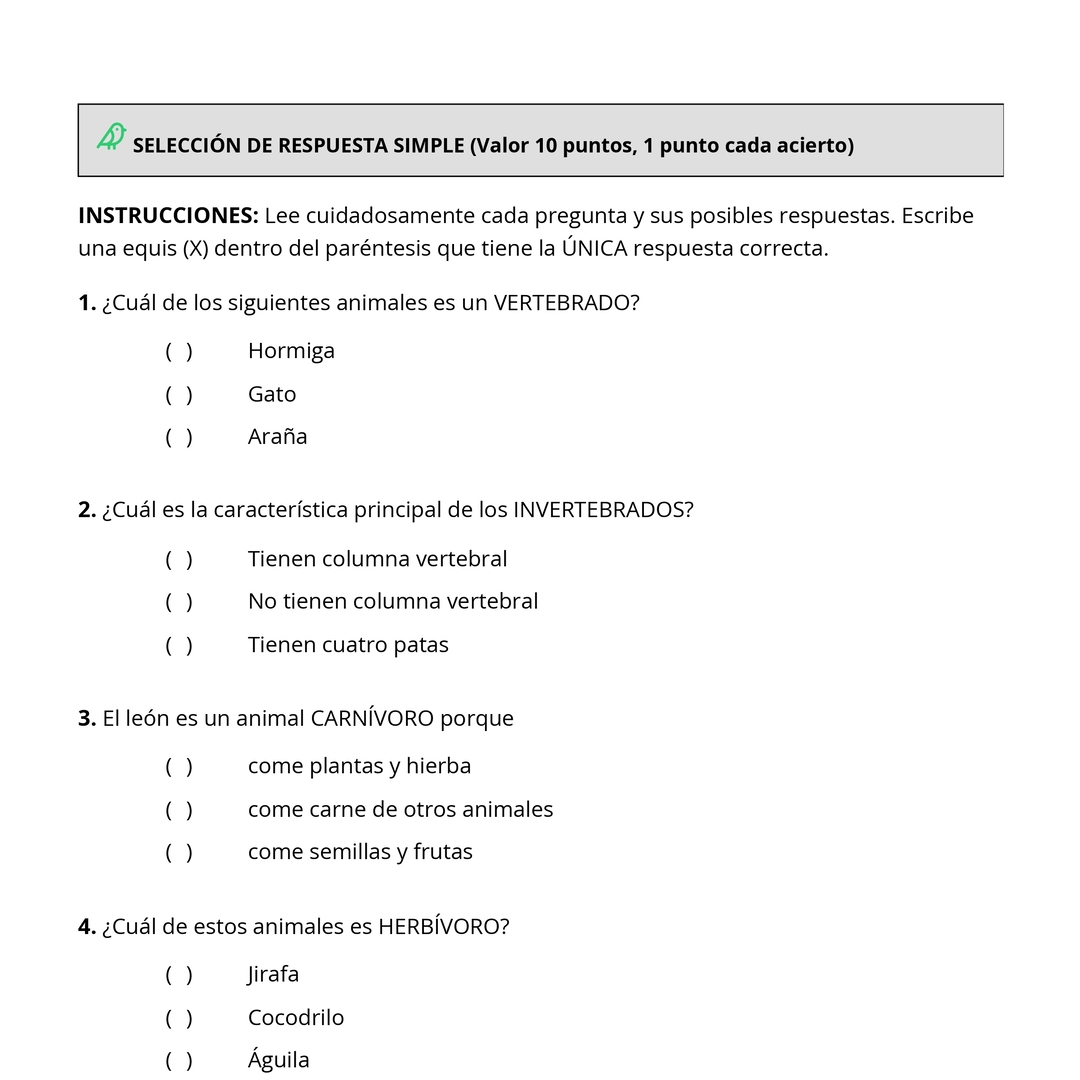 Prueba de selección múltiple